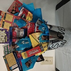 Best Dad Gift Basket with Snacks and Games